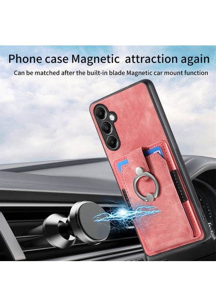 Samsung Galaxy A34 5g Cep Telefonu Kılıfı Kart Tutucu Halka Kickstand Koruma Kapağı-Pembe (Yurt Dışından) indirimleri
