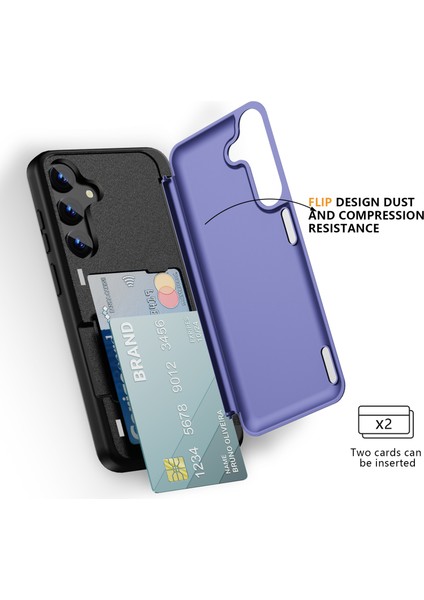 Samsung Galaxy S24 Tpu+Pc Kılıfı Kart Yuvalı Telefon Kapaklı Flip Kickstand-Açık Mor (Yurt Dışından) fiyatları