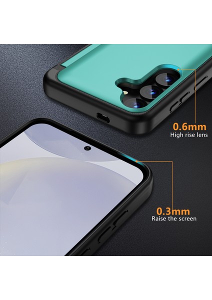 Samsung Galaxy S24 Tpu+Pc Kılıfı Kart Yuvalı Telefon Kapağı Flip Kickstand-Cyan (Yurt Dışından) fırsatları