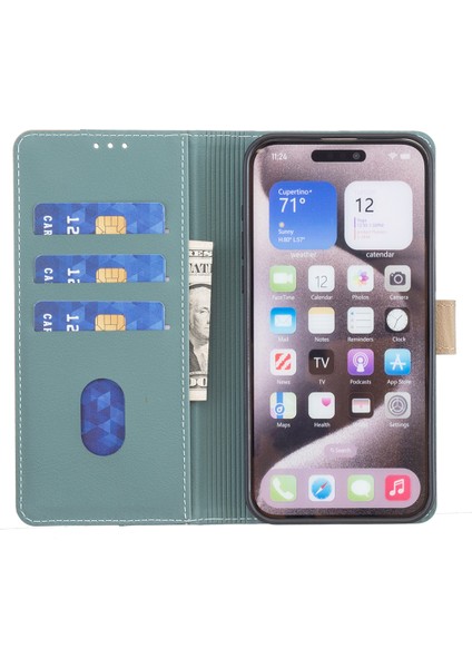 Bınfen Renk Samsung Galaxy A05 4g Kılıf Rfıd Engelleme Ekleme Renkli Telefon Kapağı-Yeşil (Yurt Dışından)