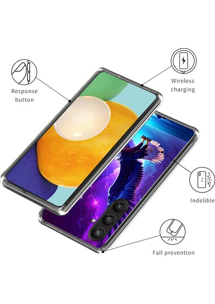 Samsung Galaxy S24 Cep Telefonu Kılıfı Desenli Esnek Tpu Kapak-Uçan Kartal (Yurt Dışından) modelleri