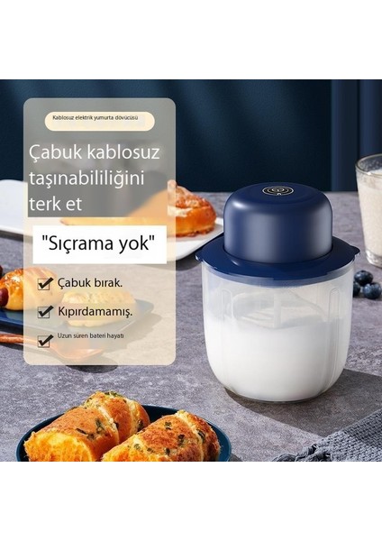 Ikisi Bir Arada Elektrikli Yumurta Çırpıcı Ev Çok Fonksiyonlu Küçük Sarımsak Makinesi Krema Kırbaç (Yurt Dışından)
