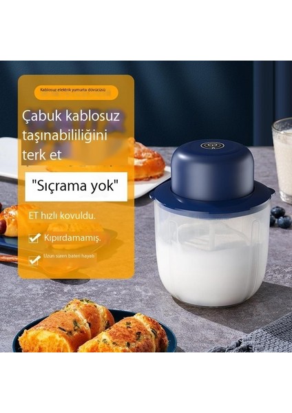 Ikisi Bir Arada Elektrikli Yumurta Çırpıcı Ev Çok Fonksiyonlu Küçük Sarımsak Makinesi Krema Kırbaç (Yurt Dışından)