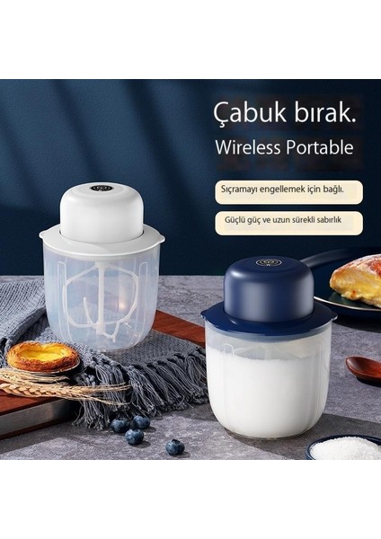 Ikisi Bir Arada Elektrikli Yumurta Çırpıcı Ev Çok Fonksiyonlu Küçük Sarımsak Makinesi Krema Kırbaç (Yurt Dışından)