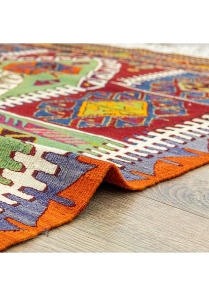 Pakdest Renkli El Dokuma Kavak Kilim 118x186 Cm
