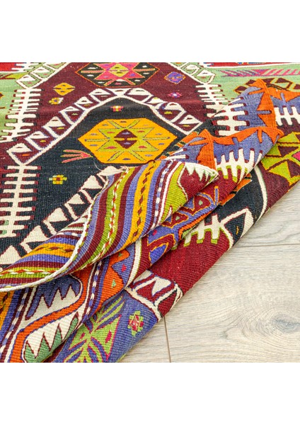 Pakdest Renkli El Dokuma Kavak Kilim 118x186 Cm