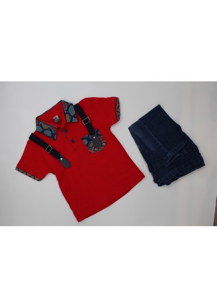 2li Takım Erkek Çocuk Bill Kids Polo Lacoste Kırmızı