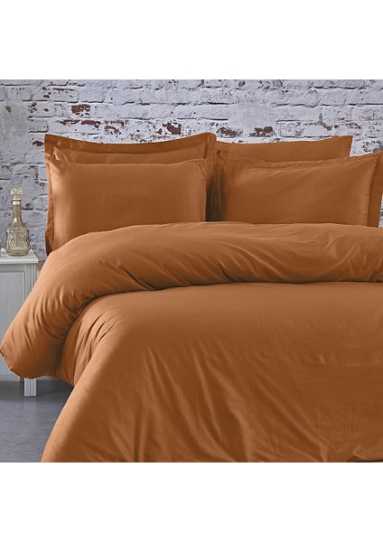 Sabia %100 Pamuk 62 Tel (155 Tc) 140X200+30 cm Lastikli Çarşaflı Çift Kişilik Nevresim Takımı (4 Yastıklı)