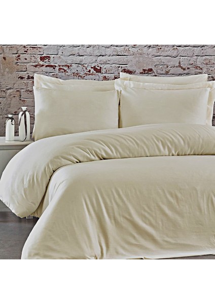 Sabia %100 Pamuk 62 Tel (155 Tc) 100X200+30 cm Lastikli Çarşaflı Tek Kişilik Nevresim Takımı (2 Yastıklı)