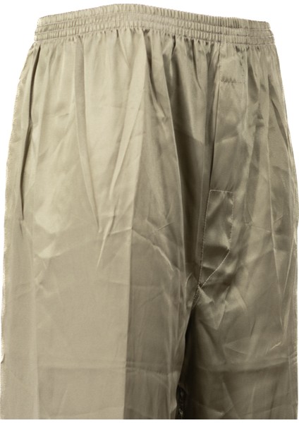 Erkek Saten Kumaş Pijama Pantolon Düz Renk Beli Lastikli Cepsiz Geniş Paça Rahat Kesim fırsatları