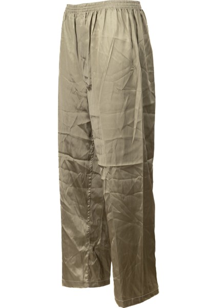 Erkek Saten Kumaş Pijama Pantolon Düz Renk Beli Lastikli Cepsiz Geniş Paça Rahat Kesim indirimleri