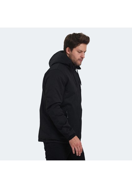 HALDOR IN Erkek Slim Fit Mont & Kaban Siyah