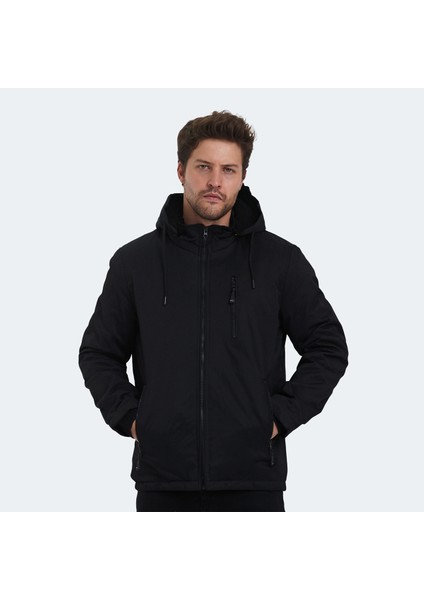 HALDOR IN Erkek Slim Fit Mont & Kaban Siyah