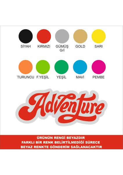 Adventure Araç Sticker 20X8 cm