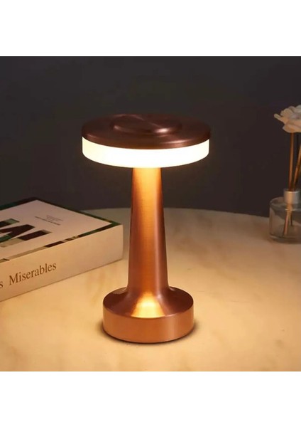 Modern LED Abajur Masa Lambası Dokunmatik Abajur 6 Mod Kademeli Şarjlı