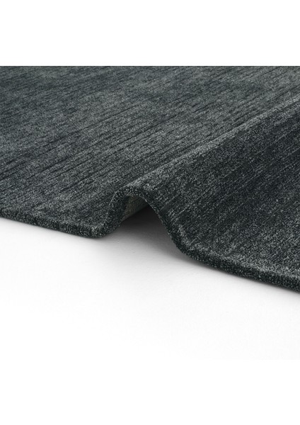 Rossa 02 Antrasit Yıkanabilir Mutfak Halısı Yumuşak Tuşeli Kaymaz Tabanlı Şönil Halı Kilim