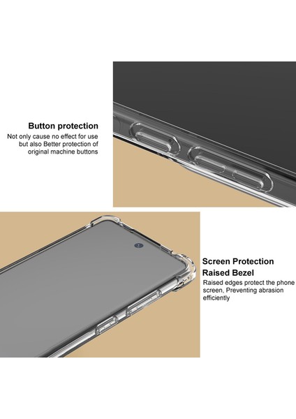 Imak Xiaomi Redmi 13 5g/13 4g Kılıf Tpu Telefon Kapağı Hava Koruma Köşeleri-Şeffaf Siyah (Yurt Dışından) fiyatları