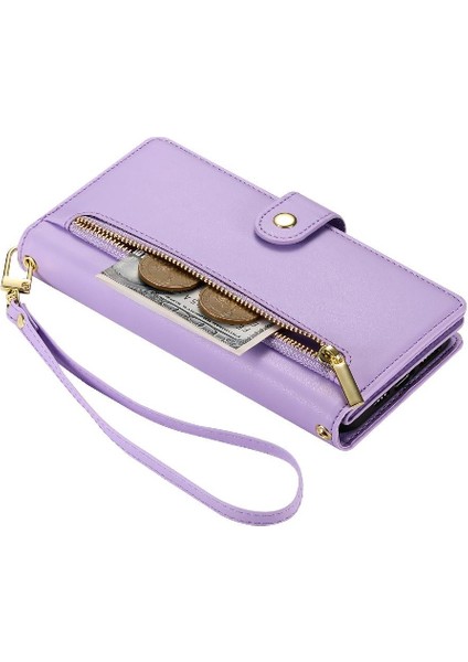 Oppo Oppo 11F Kickstand Cüzdan Bölmesi Bilek Kayışı Kartı Için Flip Case (Yurt Dışından) fiyatları