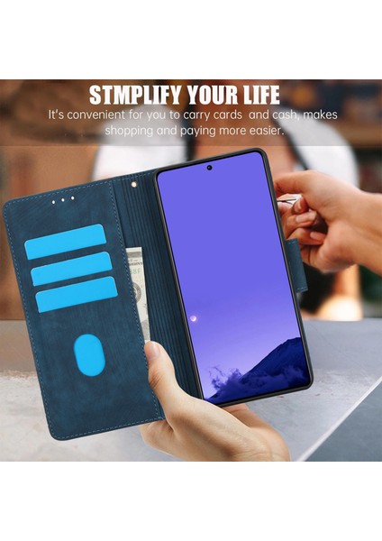 Xiaomi Redmi Note 13 Pro 4g Deri Kılıf Çiçek Cüzdan Kapağı-Mavi (Yurt Dışından) indirimleri