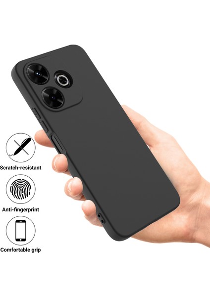 Xiaomi Redmi 13 5g/13 4g Kılıf Bilek Kayışlı Sıvı Silikon Telefon Kılıfı-Siyah (Yurt Dışından) fırsatları