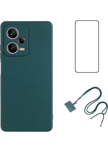 Wanlonfeng Rb1 Serisi Xiaomi Redmi Için Not 12 Pro+5g Kılıf Ekran Koruyucu Tpu Telefon Kapak-Ordu Yeşil (Yurt Dışından)