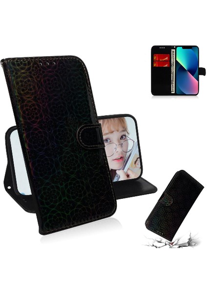 IPhone 15 Için Kılıf Standı Tutucu Kart Yuvası Premium Pu Deri Cüzdan Kılıf (Yurt Dışından)