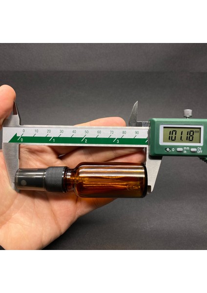 20 ml Amber Cam Şişe Siyah Spreyli , 20CC Kahverengi Spreyli Boş Şişe x 6 Adet