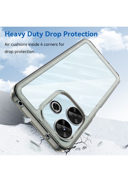 Xiaomi Redmi 13 5g/13 4g Kılıf Tpu+Akrilik Düşmeyi Önleyici Telefon Kapağı-Şeffaf Gri (Yurt Dışından) fiyatları