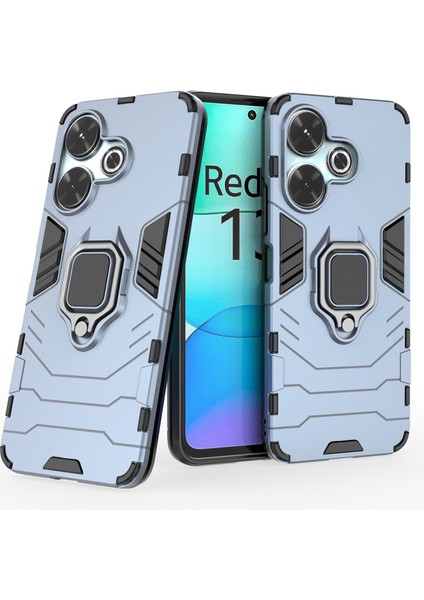 Xiaomi Redmi 13 5g/13 4g Kılıf Zırh Pc+Tpu Telefon Kılıfı ve Halkalı Kickstand-Mavi (Yurt Dışından) modelleri