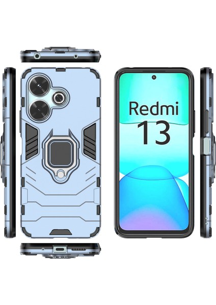 Xiaomi Redmi 13 5g/13 4g Kılıf Zırh Pc+Tpu Telefon Kılıfı ve Halkalı Kickstand-Mavi (Yurt Dışından) indirimleri