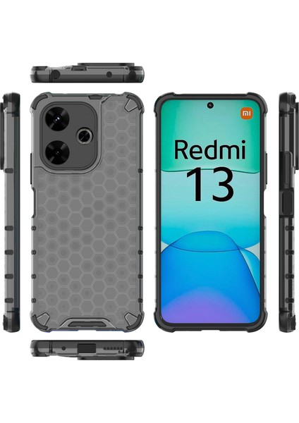 Xiaomi Redmi 13 5g/13 4g Kılıf Petek Pc+Tpu Hibrit Telefon Kapağı-Siyah (Yurt Dışından) modelleri
