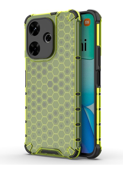 Xiaomi Redmi 13 5g/13 4g Kılıf Petek Pc+Tpu Hibrit Telefon Kapağı-Yeşil (Yurt Dışından)