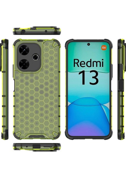 Xiaomi Redmi 13 5g/13 4g Kılıf Petek Pc+Tpu Hibrit Telefon Kapağı-Yeşil (Yurt Dışından) modelleri