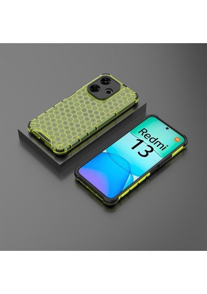 Xiaomi Redmi 13 5g/13 4g Kılıf Petek Pc+Tpu Hibrit Telefon Kapağı-Yeşil (Yurt Dışından) indirimleri