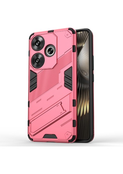 Xiaomi Redmi Turbo 3 5g Kılıf Darbeye Dayanıklı Pc + Tpu Telefon Kılıfı, Kickstand-Rose Için (Yurt Dışından)