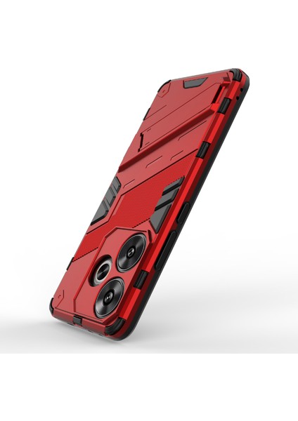 Xiaomi Redmi Turbo 3 5g Kılıf Darbeye Dayanıklı Pc+Tpu Telefon Kılıfı ve Kickstand-Kırmızı (Yurt Dışından) fırsatları