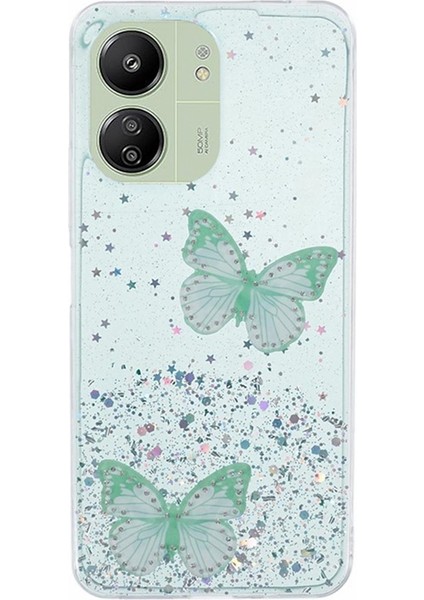 Wanlonfeng Aw Serisi Xiaomi Redmi 13R 5g Kılıf Pvc Tpu Telefon Kapağı Ekran Filmi-Yeşil (Yurt Dışından) fiyatları