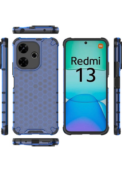 Xiaomi Redmi 13 5g/13 4g Kılıf Petek Pc+Tpu Hibrit Telefon Kapağı-Mavi (Yurt Dışından) modelleri
