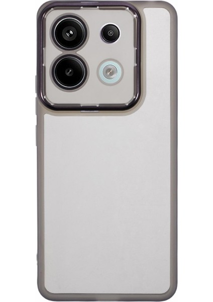 Dksm Serisi Xiaomi Poco X6 5g Kılıf Elektroliz Kamera Çerçevesi Tpu Telefon Kapağı-Şeffaf Siyah (Yurt Dışından)