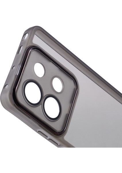 Dksm Serisi Xiaomi Poco X6 5g Kılıf Elektroliz Kamera Çerçevesi Tpu Telefon Kapağı-Şeffaf Siyah (Yurt Dışından) indirimleri