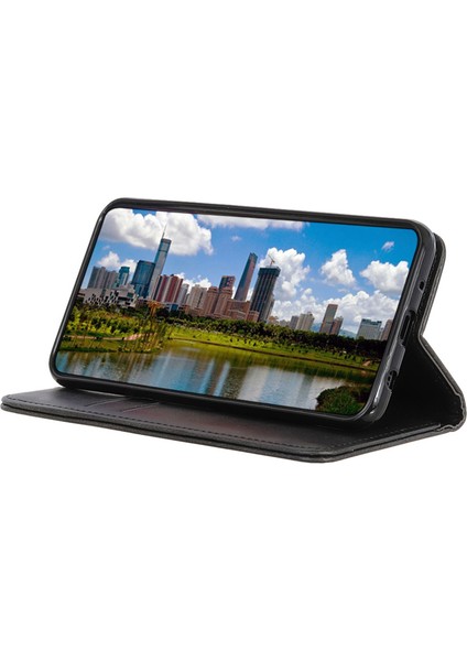 Xiaomi Poco F6 Pro 5g Kılıf Manyetik Kapanış Bölünmüş Deri Cüzdan Telefon Kapağı-Siyah (Yurt Dışından) modelleri