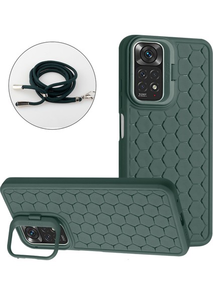 Xiaomi Redmi Note 11 4g (Qualcomm) Kılıf Tpu Telefon Kılıfı, Kickstand Ipi-Ordu Yeşili Için (Yurt Dışından) fiyatları