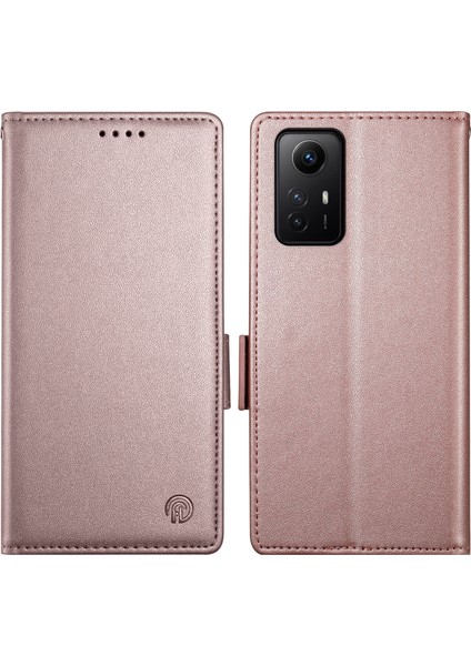 Xiaomi Redmi Note 12S 4g Kılıf Standı Manyetik Toka Deri Telefon Kapağı-Gül Altın (Yurt Dışından)