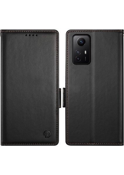 Xiaomi Redmi Note 12S 4g Kılıf Standı Manyetik Toka Deri Telefon Kapağı-Siyah (Yurt Dışından)