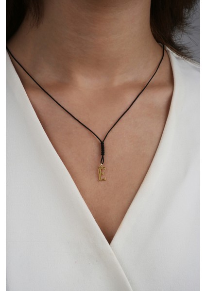 14 Ayar Altın Harf Ipli Kolye modelleri