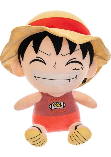 45CM Hasır Şapka Tek Parça Luffy Peluş Oyuncak Erkek Bebek (Yurt Dışından)
