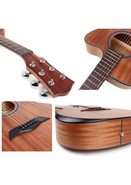 M450-EQ Profesyonel Masif Ağaç Elektro Akustik Gitar Seti 4/4 Yetişkin Seri üst Segment