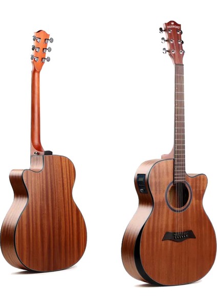 M450-EQ Profesyonel Masif Ağaç Elektro Akustik Gitar Seti 4/4 Yetişkin Seri üst Segment