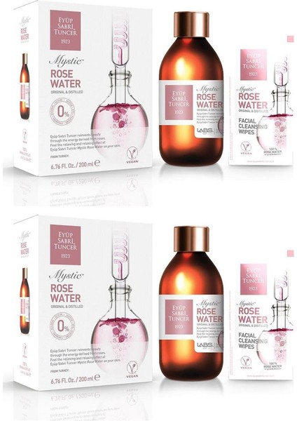 Mistik Gül Suyu Cam Şişe 200 Ml X 2
