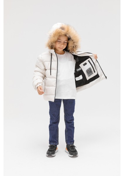 Benittokids Erkek Çocuk Natürel Kürklü Mont 51289 fırsatları